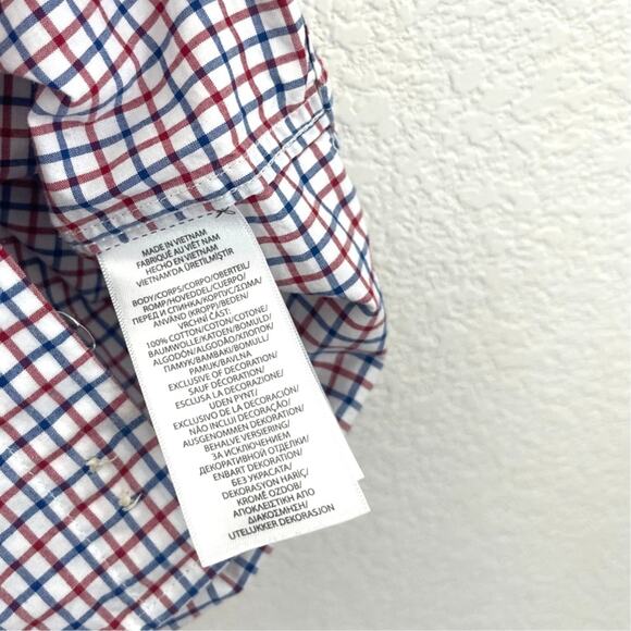 Ralph Lauren Boys Youth Plaid Short Sleeve Shirt XL (18-20) Blue Red White - Picture 3 of 10